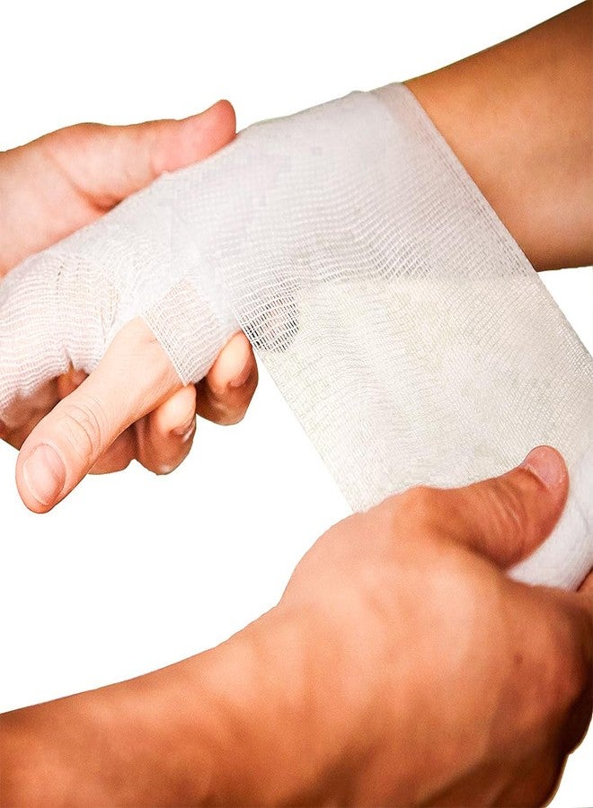 YSYONM Stretch Gauze Bandages 3" x 80" Gauze Tape 12 Rolls Gauze Rolled Bandage Cotton Elastic Gauze for Woulds, Injuries and Surgery After Care - Image 4